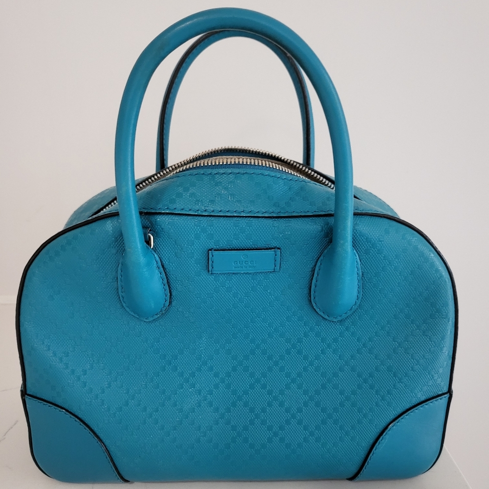 Gucci Diamante Teal Satchel